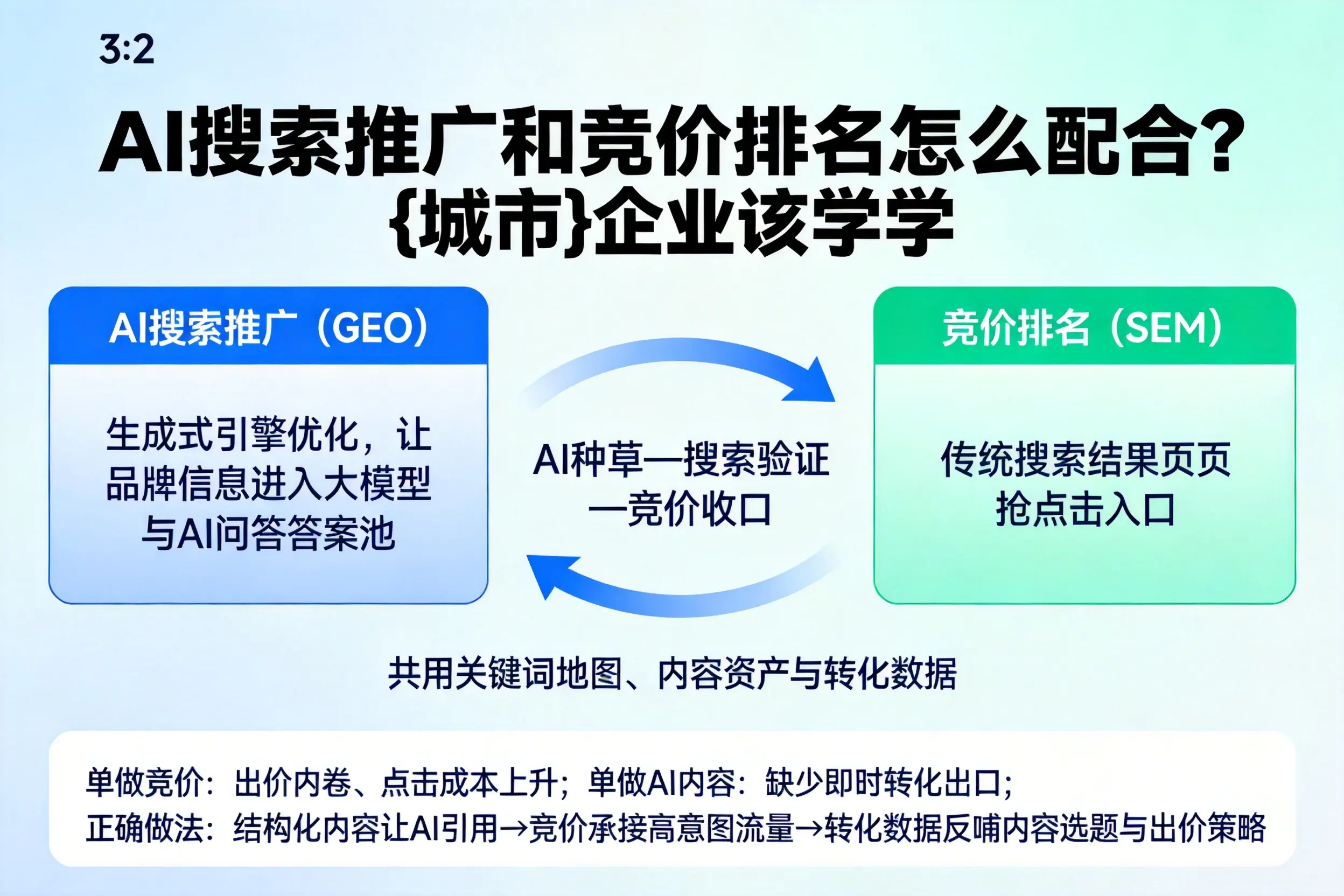 AI搜索推广和竞价排名怎么配合？青岛企业该学学