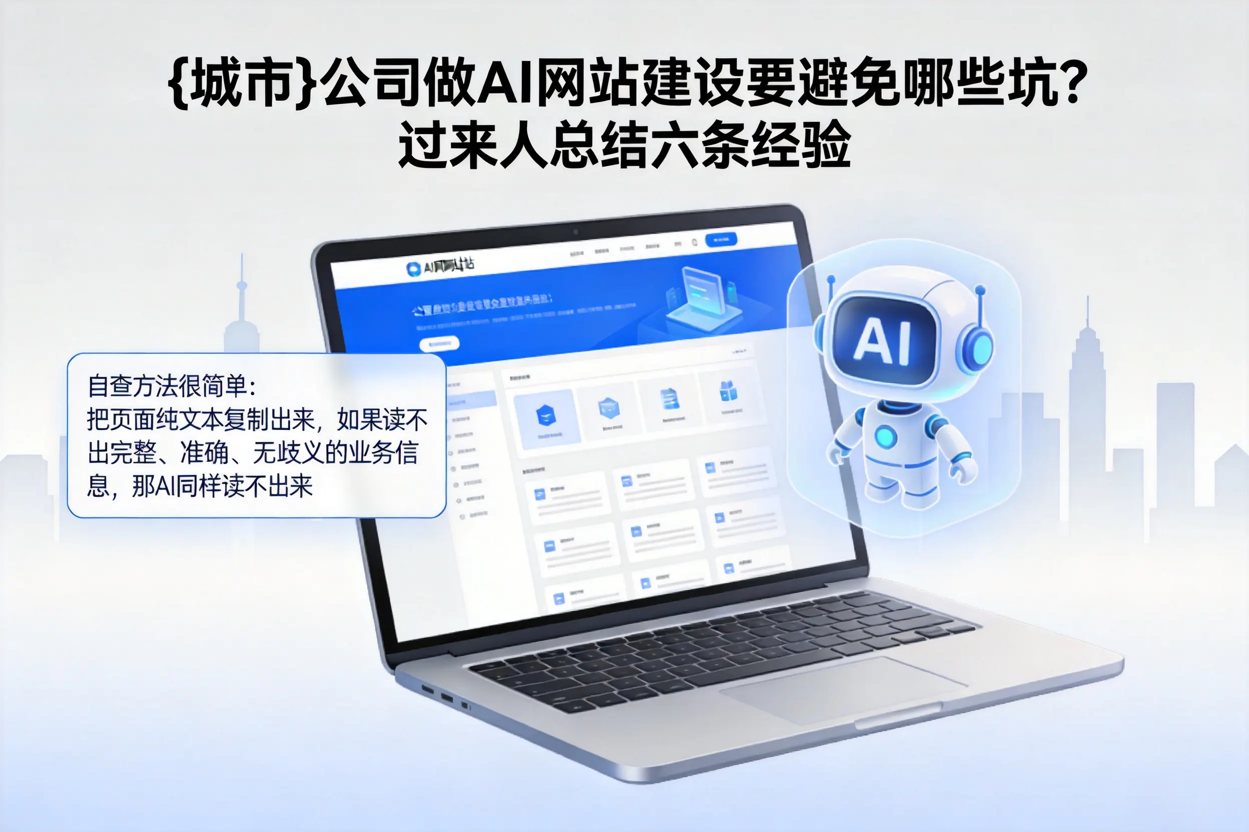 青岛公司做AI网站建设要避免哪些坑？过来人总结六条经验