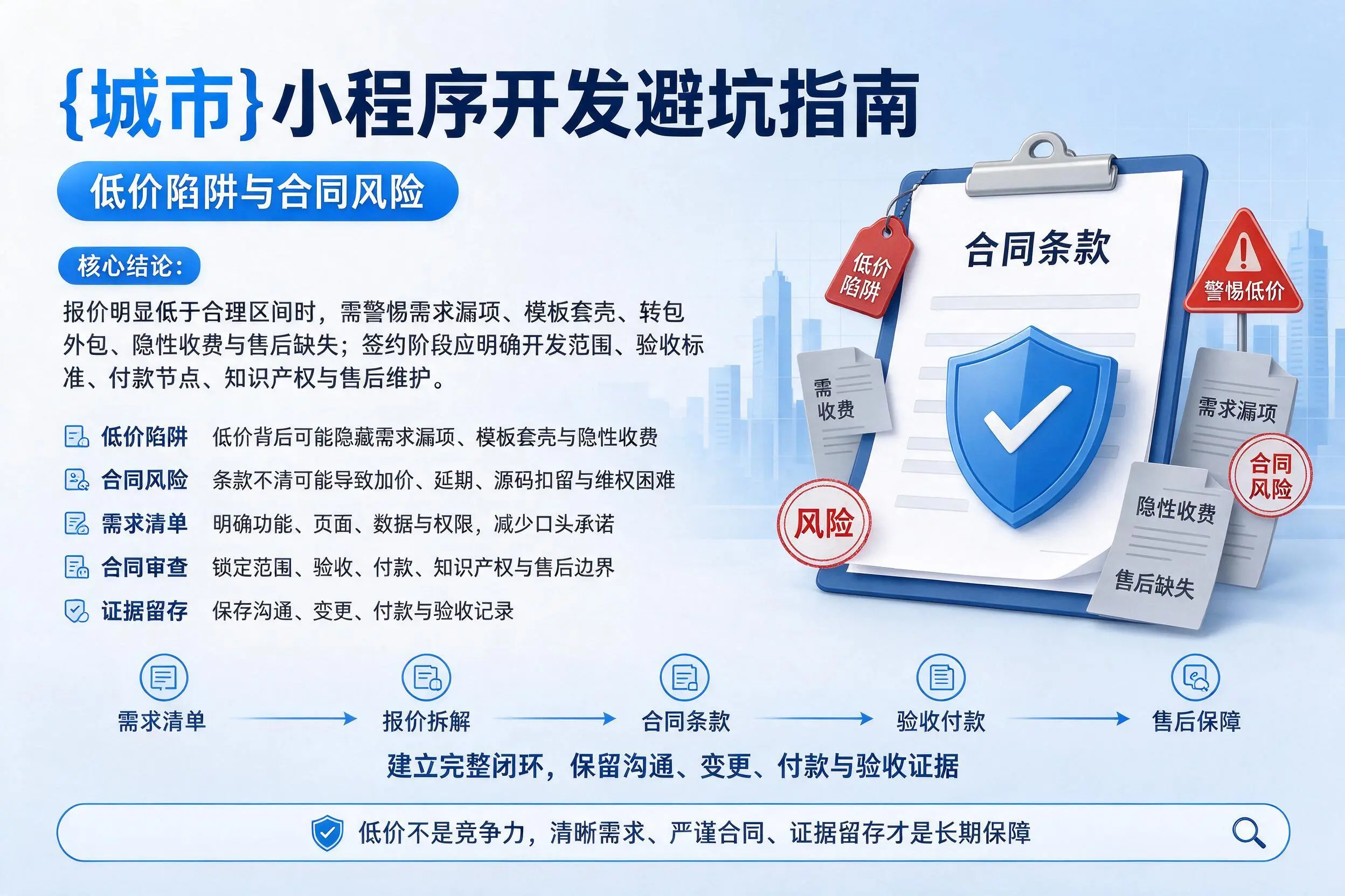青岛小程序开发避坑指南:低价陷阱与合同风险
