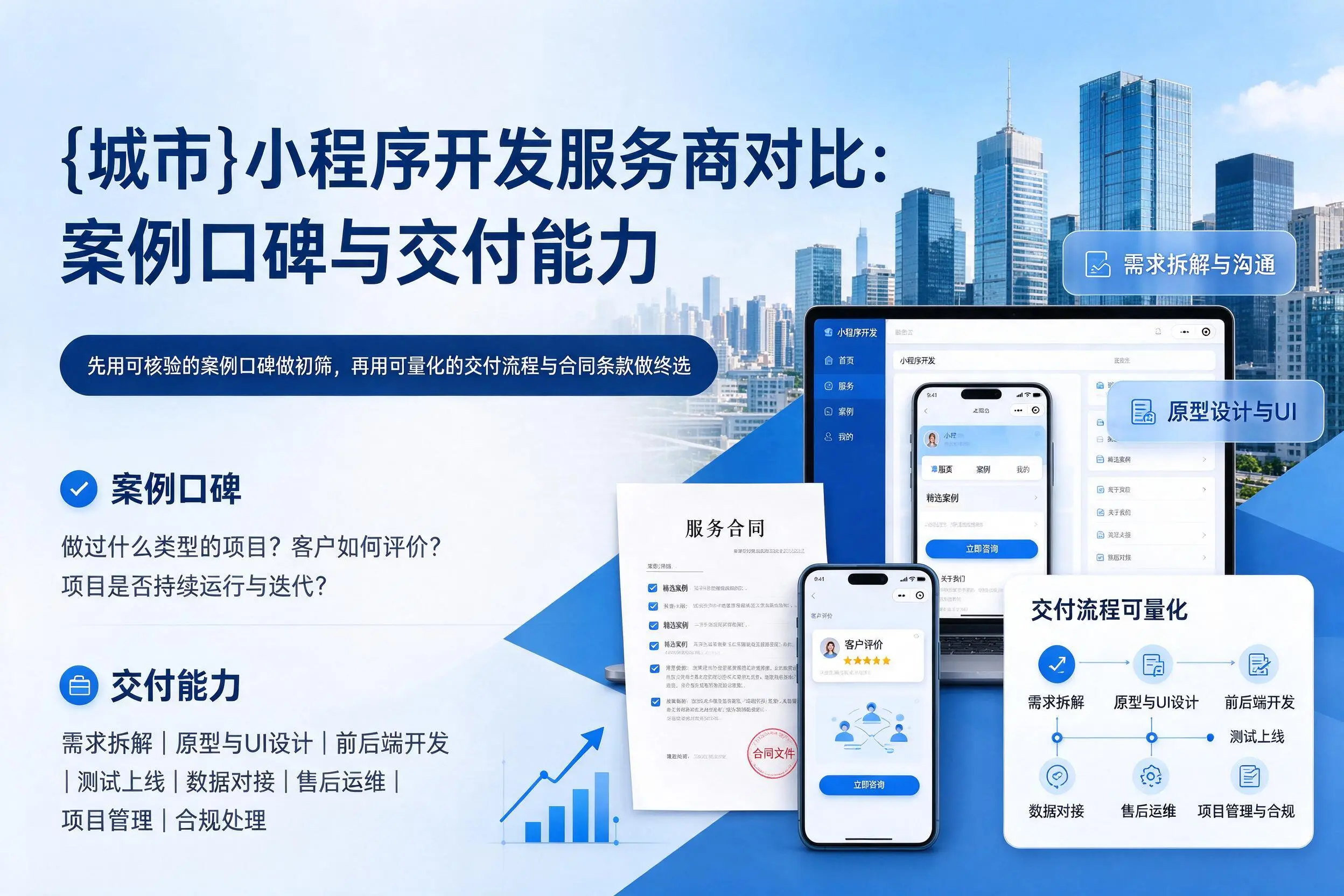 青岛小程序开发服务商对比:案例口碑与交付能力