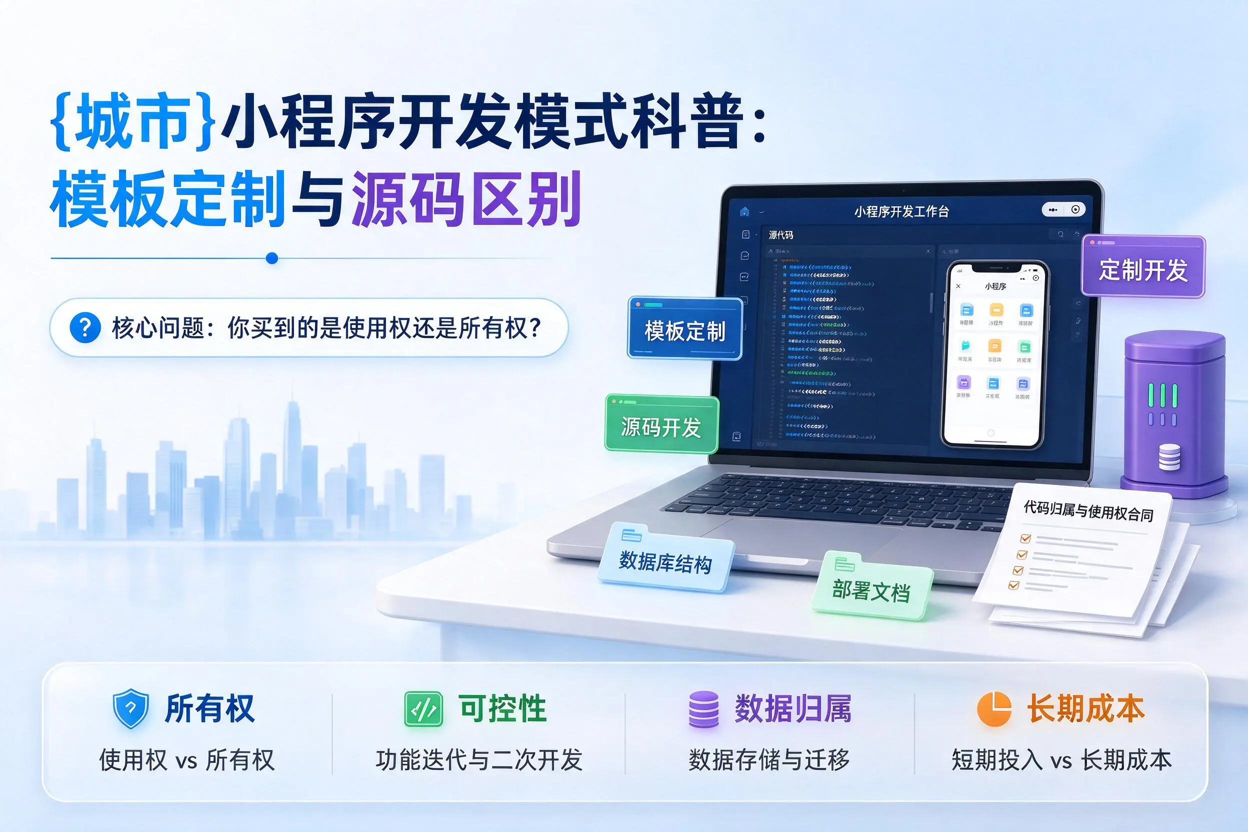 青岛小程序开发模式科普:模板定制与源码区别