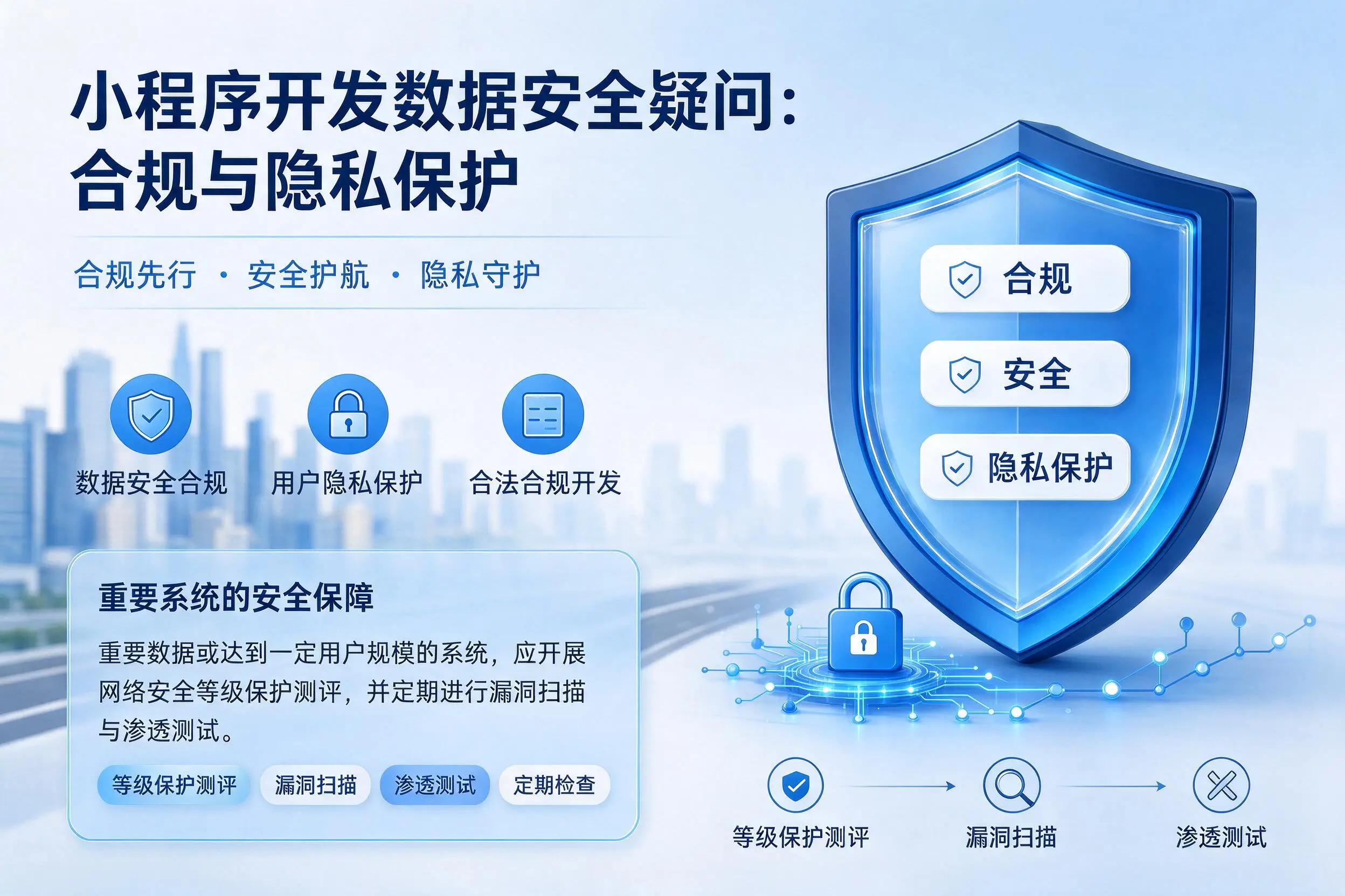 青岛小程序开发数据安全疑问:合规与隐私保护