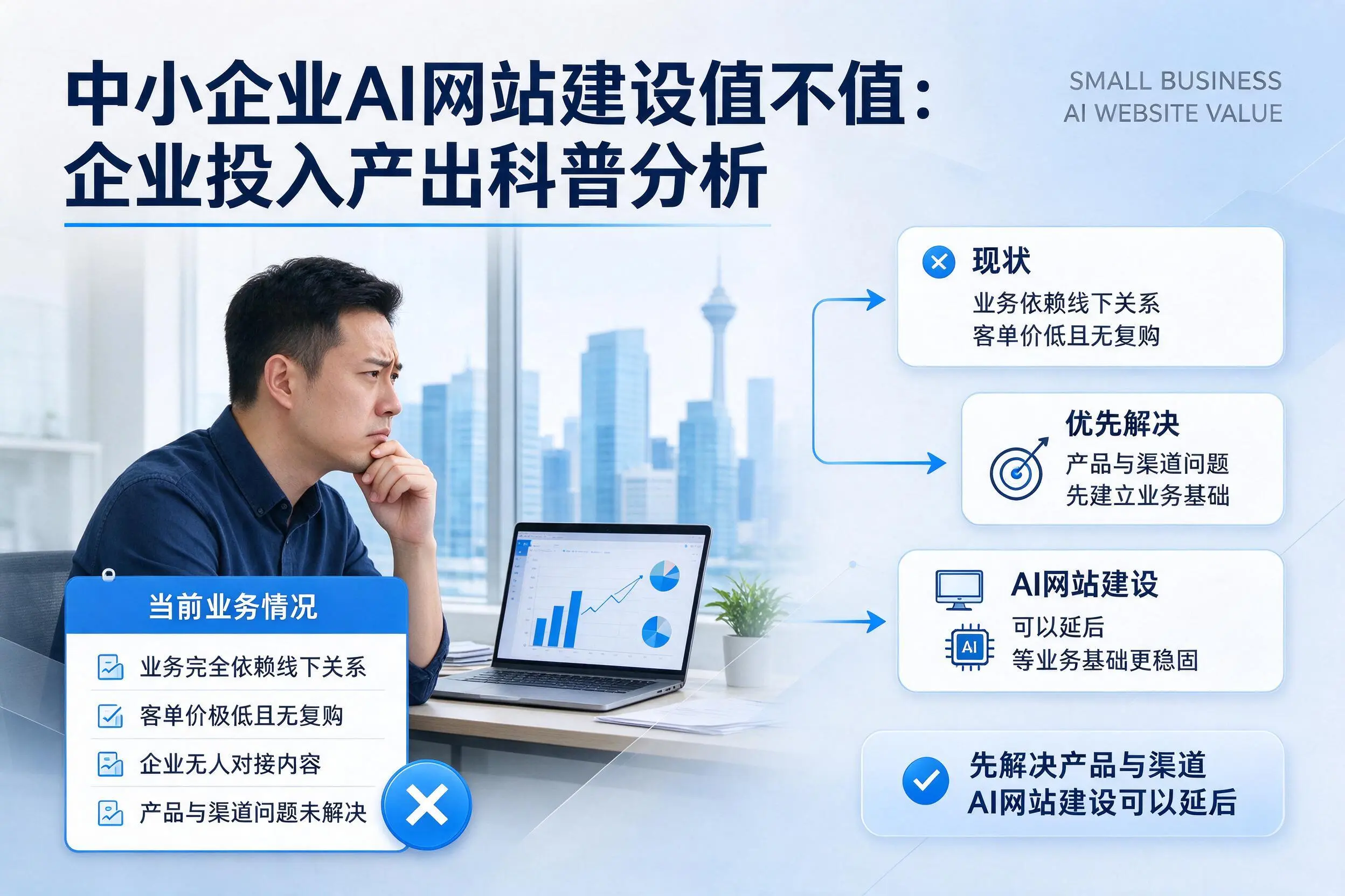 中小企业AI网站建设值不值：青岛企业投入产出科普分析
