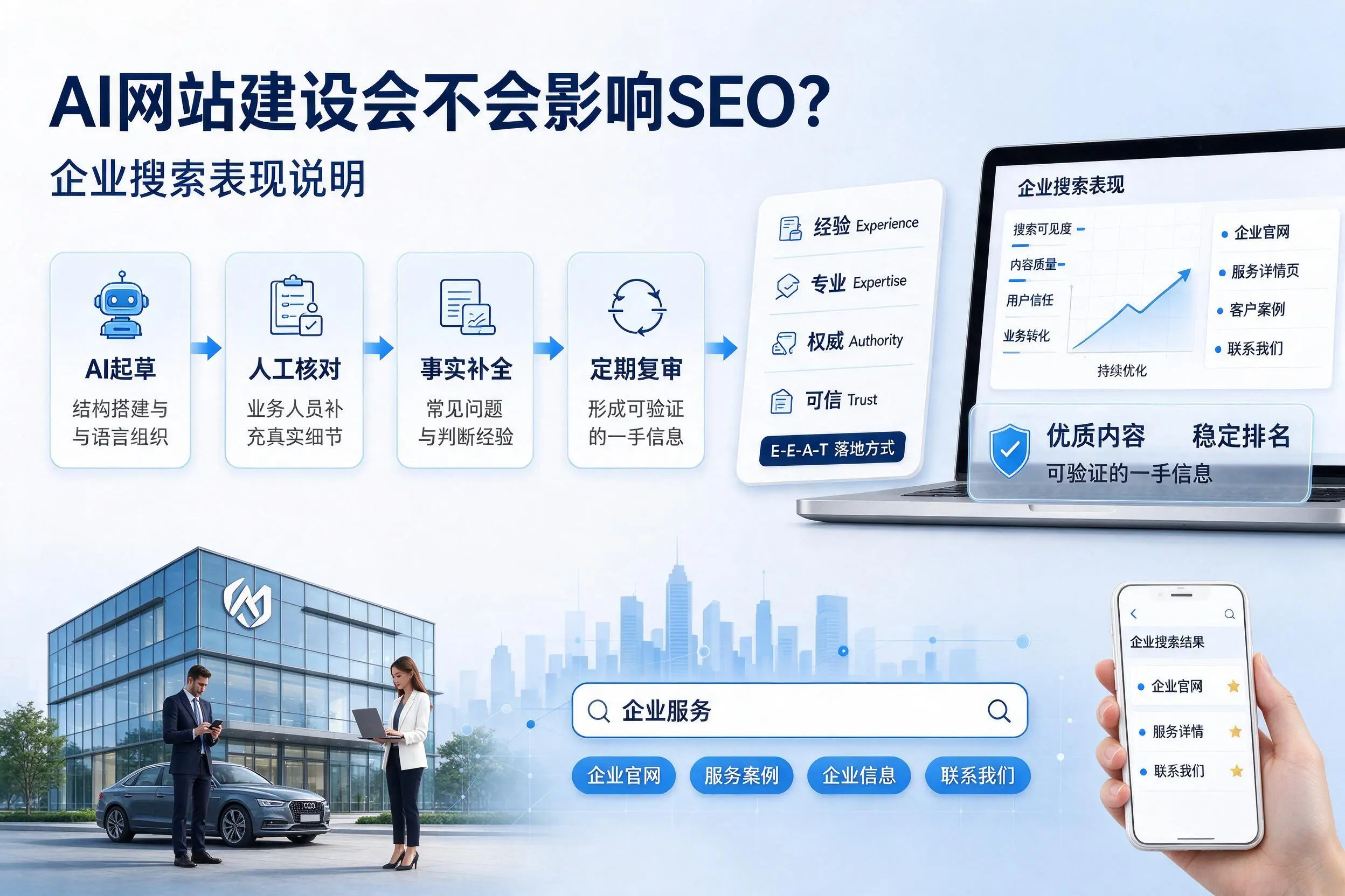 AI网站建设会不会影响SEO?青岛企业搜索表现说明