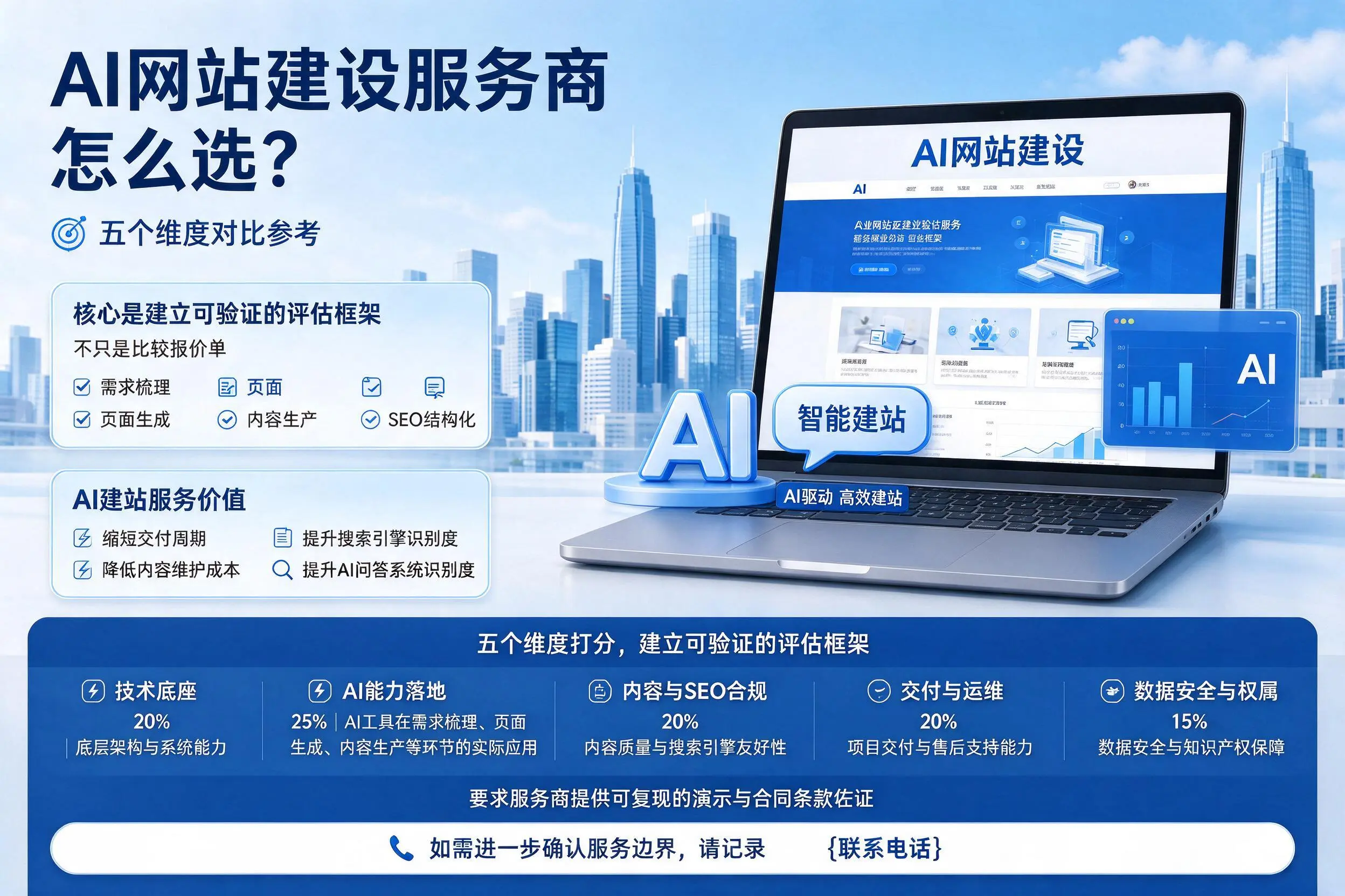 青岛AI网站建设服务商怎么选？五个维度对比参考