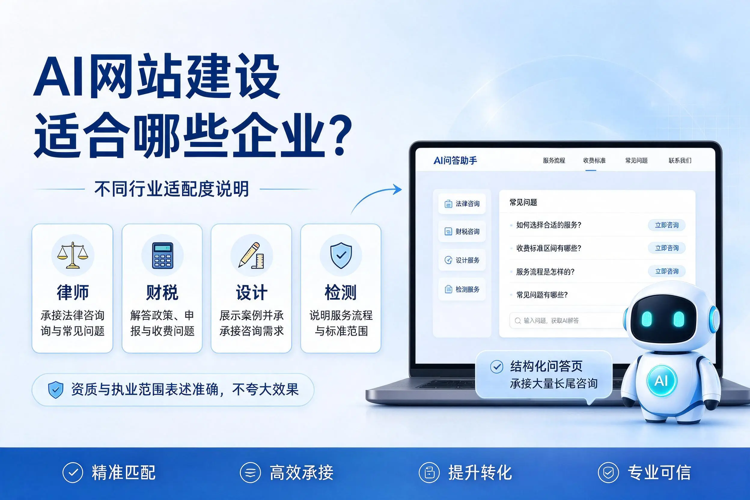 AI网站建设适合哪些企业？青岛不同行业适配度说明