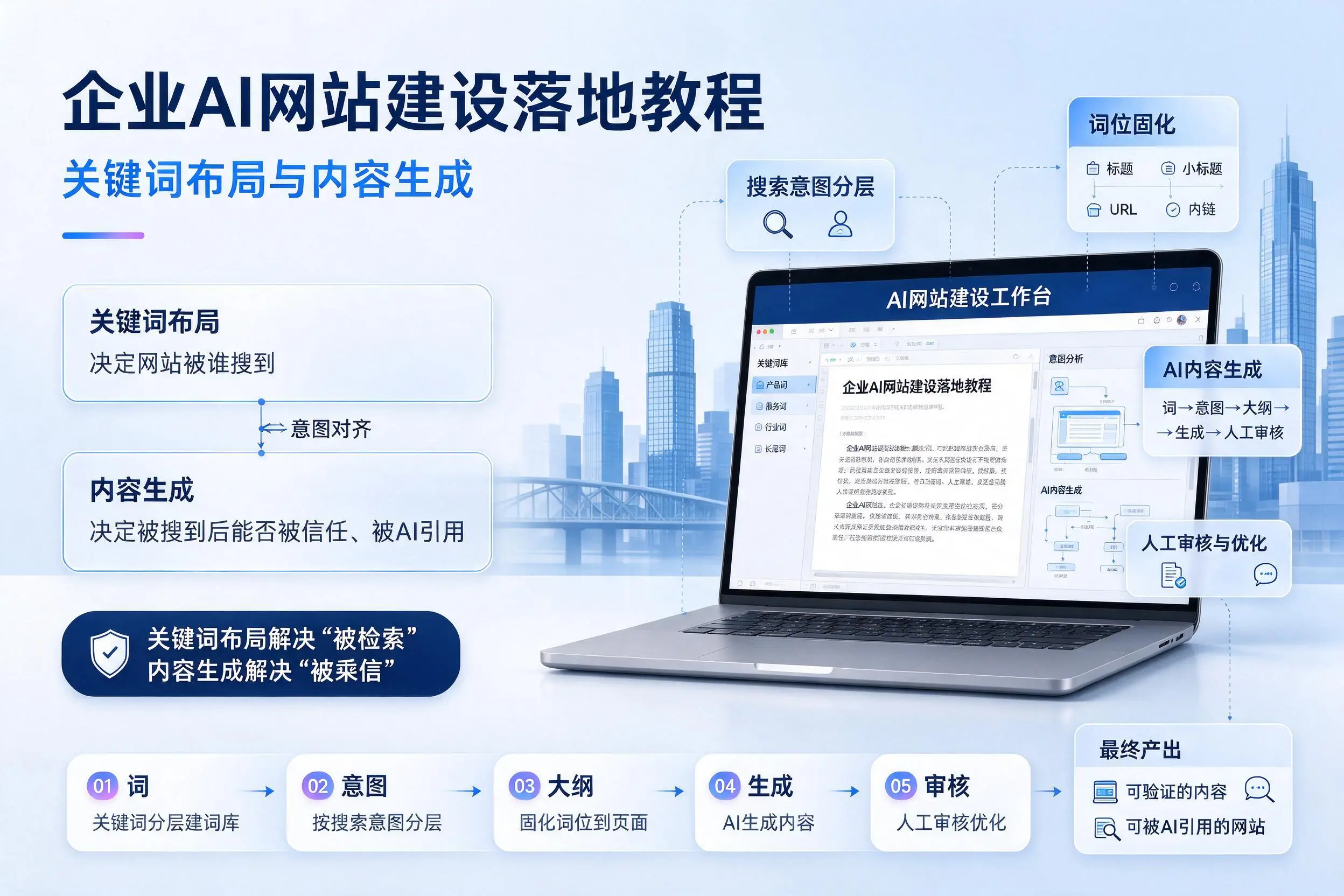 青岛企业AI网站建设落地教程：关键词布局与内容生成