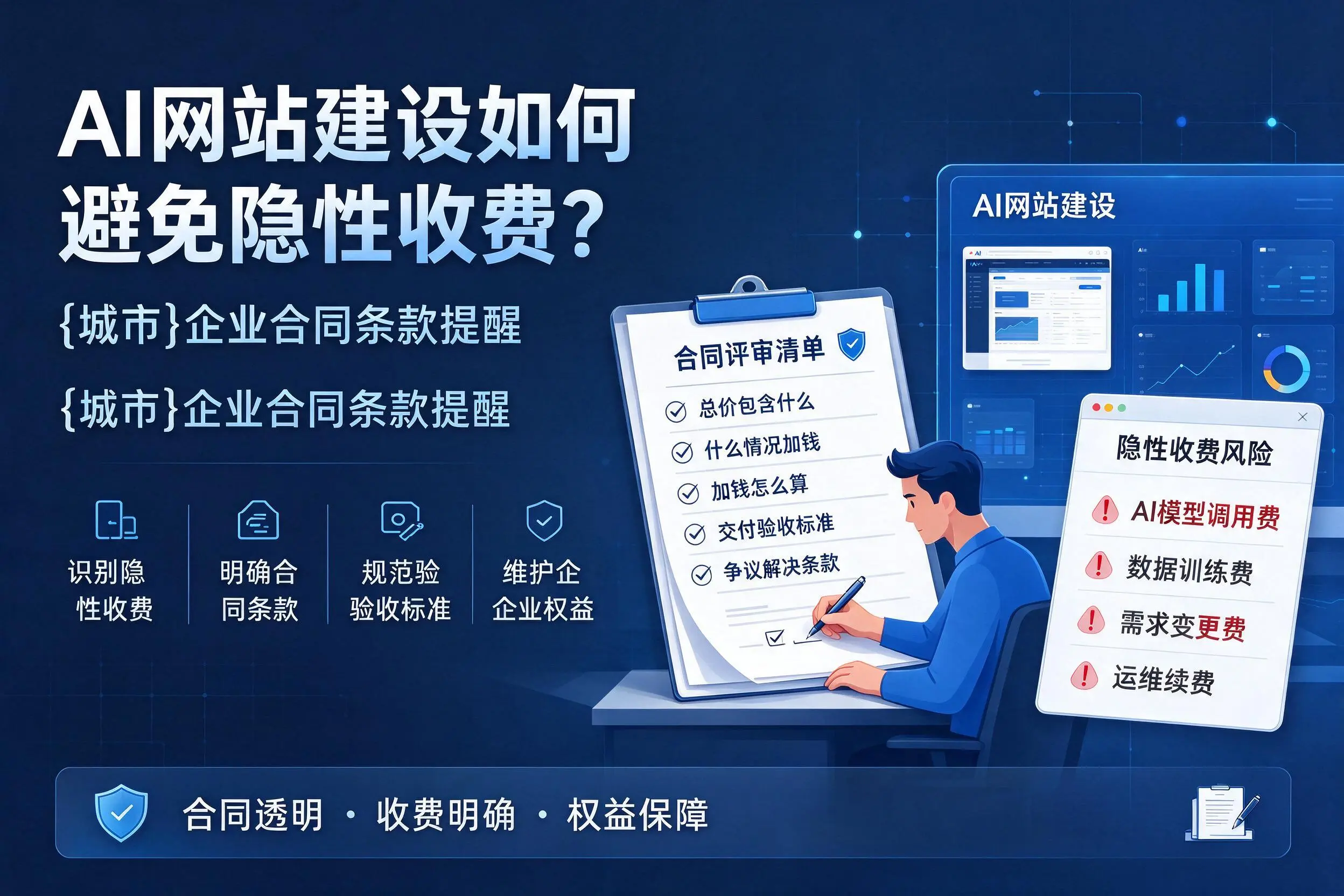 AI网站建设如何避免隐性收费？青岛企业合同条款提醒