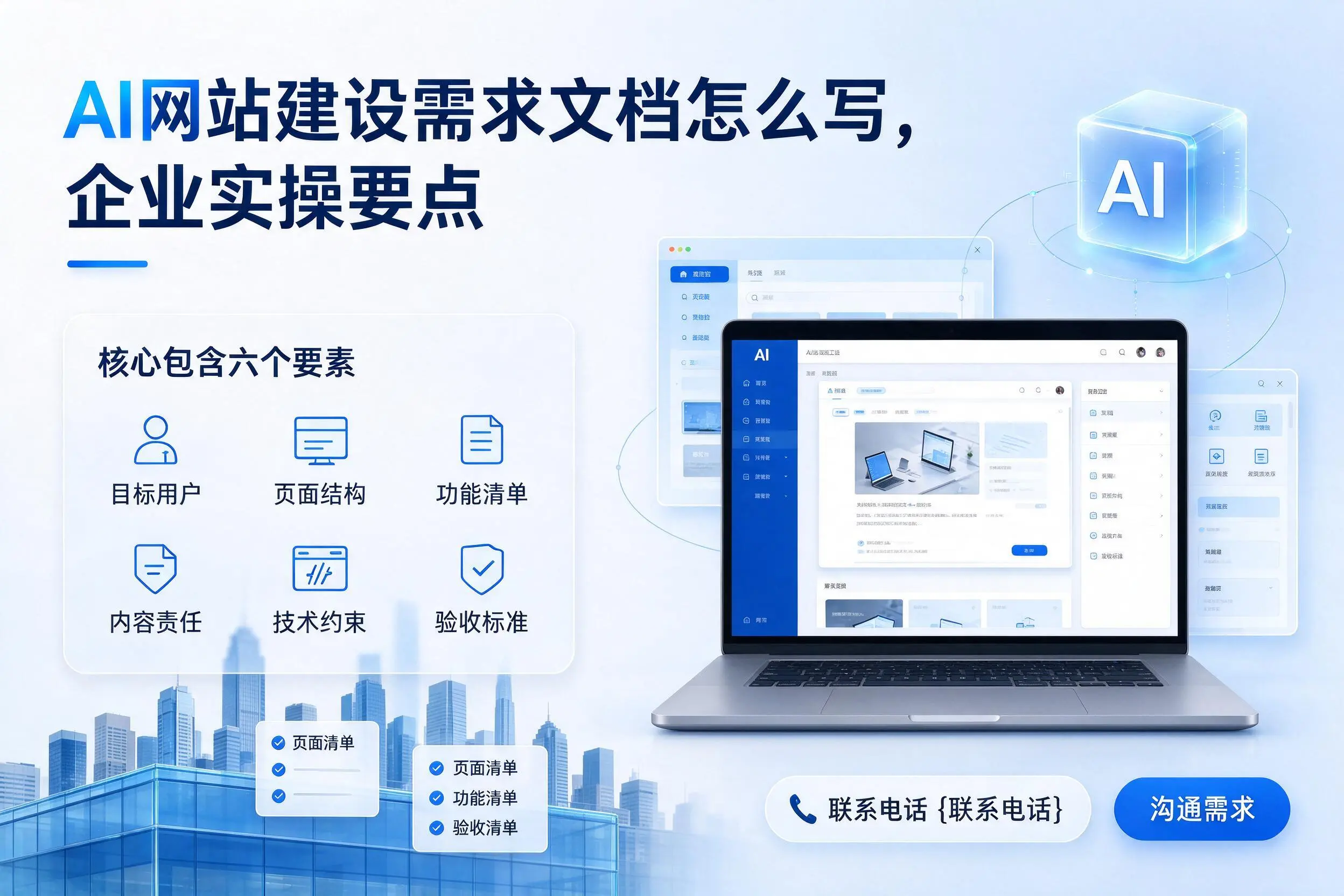 AI网站建设需求文档怎么写，青岛企业实操要点